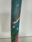 20   vtg Arte Indigena Chile Wood Chilean Cactus Rain Stick Hand Paint Shark Ocean