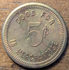 Early 1900 s Big Casino Tonopah  Nevada Nv Brothel   Saloon 5   Trade Token