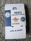 Life Is Good Long Sleeve Rash Guard Mens White Upf 50  Surfer Swim  new  S - Xl