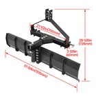 For Category 0   1 Tractors 3 Point Rear Grading Blade Scraper Blade Steel 52 