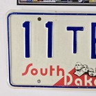 South Dakota License Plate     free          11 T E 78   1974 Mt  Rushmore Graphic Tag