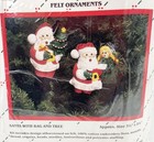 Santa Bag Tree Felt Christmas Ornaments Craft Kit Traditions 1986 Kit T8005