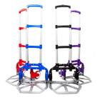4 Colors Folding Aluminium Hand Truck Trolley Luggage Cart Foldable Dolly Push