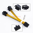 Dual 6 Pin Female To 8 Pin Male  Pcie Gpu Graphics Vedio Cards Power Cable Us