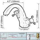 Bathroom Sink Faucet Vessel Double Handle Basin Vanity Mixer Tap One Hole