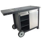 Razor Universal Rolling Prep Cart For Portable Outdoor Griddle And Grills  Black