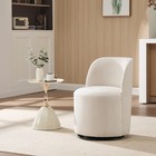 2 Set Swivel Barrel Dining Chairs Linen Upholstered Kitchen Accent Chair Beige