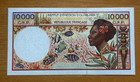 French Pacific Territories Polynesia Nd 1985 10000 Francs Nice Au Note
