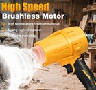Cordless Handheld Leaf Blower  21v Power  Variable Speed  2  4 0ah Batteries