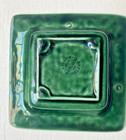 Vintage Arklow Pottery Green Celtic Knot Trinket Dish Pin Tray Ireland Mcm