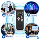 Voice Recorder Digital Dictaphone Mp3 Wav Audio Recorder Usb Mp3 Player Lecture