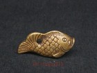 Chinese Ancient Bronze Carving Fish Statue Pendant Gift Keychain Pendant