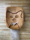  japanese Noh Wooden Mask Hand Carved Old Man  