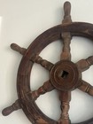 Vintage Ship Boat Helm Steering Wheel Wooden Nautical Mahogany 25   