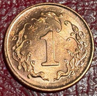 High Grade Unc bu 1997 Zimbabwe Bird One Cent-bag Marks-dec154