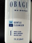 Obagi Nu-derm  1 Gentle delicate Skin Cleanser    2 Skin Toner 2 Fl Oz 60 Ml ea 