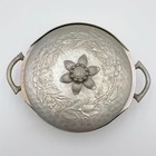 Vintage Everlast Forged Aluminum Floral Hammered Covered Casserole Dish 