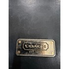Coach Black Leather Portfolio Organizer Planner Padfolio Vintage Logo Plaque