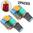 2x Mini Dc Motor Pwm Speed Controller 3v-35v Speed Control Switch Led Dimme
