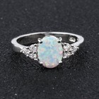 Fire Opal Ring In 925  Sterling Silver Gemstone Jewelry Ring Size 6 7 8 9