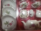 17 Pc China Tea Set Porcelain Child Rose Pattern
