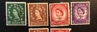 Great Britain Stamps  -1957  Qeii  Used  Lot Of 8  Some Light Cancels 