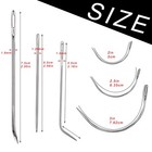 20 Pcs Leather Sewing Needles heavy Duty Sewing Needles Kit Include Curved Le   