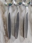 Mar Crest Ebony Elegance Atomic Starburst Teaspoons Set 6 Stainless Flatware Mcm
