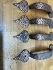 4 Vintage 5-1 8  Wrought Copper Reclaimed Crusty Pulls Restoration With Screws