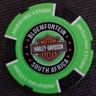 Harley Davidson Poker Chip  neon Green black human Hd bloemfontein  South Africa