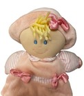 Kids Preferred Pink Baby Doll Plush Soft Toy Stuffed Blonde Blue Eyes Stripes