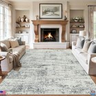 8x10 Area Rugs For Living Room - Washable Rug Modern Abstract Soft Large Neutral