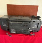 Jvc Twin-cd Portable System Pc-xt5  Black Boombox Dual Cassette 24x9 5x8 5