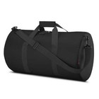 Packable Duffle With Adjustable Shoulder Strap And Luggage Trolley Sleeve  Black