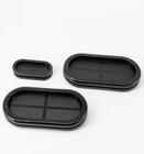 Black Rubber Grommet Double Sided Ellipse Rubber Hole Plug 13x27mm  20x35mm  Etc