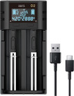 18650 Battery Charger  2 Bay Battery Charger With Smart Lcd Display Fast Char   