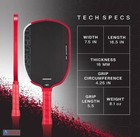 New Agassi Pro Iv 16mm Pickleball Paddle Gen 4 Tfp Foam    textured Carbon Surface