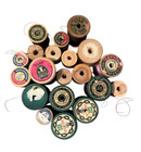 Vintage Wooden Sewing Thread Spools J   B Coats  Coats   Clark   s Lot Of 20