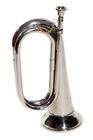 Professional Army Bugle Silver Plated Tunable Mouthpiece Scout Bugle   Hard Case