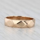 Beveled Baby Ring 10k Yellow Gold Small Size Band Vintage