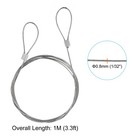 Stainless Steel Cable  2 Pack Pvc Coated 1 32  Wire Rope For Deck Railing 3 3ft