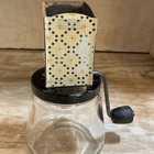 Vintage Androck  49 Nut Grinder Chopper Starburst Glass Jar Mcm Usa