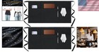 2 Pack Server Apron - Waist Half Aprons For Waitress With 3 Pockets  Black Short