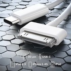 30-pin To Usb C Adapter Charging Data Sync Cable For Iphone 4 4s 3gs Ipad 3 Lot