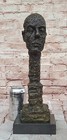 Scary Spooky Surrealist Long Neck Amp  Head Bronze Sculpture Modern Abstract Art