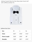 Gollnwe Tuxedo Shirt Mens  Xlg Wing Collar French Cuffs W cuff  Links   Bow Tie