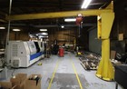 Used 1 2 Ton Freestanding Base Mounted Jib Crane  18 -0  Span X 10 -0  Hub