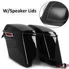 4  Extended Stretched Hard Saddlebags Saddle Bag For Harley Cvo Road Glide 14-24