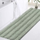  Sage Green Bathroom Rugs Runner Extra Long Large Bath Mat Plush Shaggy 