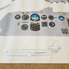 Mcdonnell Douglas Dc-10 Cockpit Instrument Panel Training Diagrams Printed